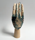 Black Raspberry Handbemalte Holzhand Faded Blue