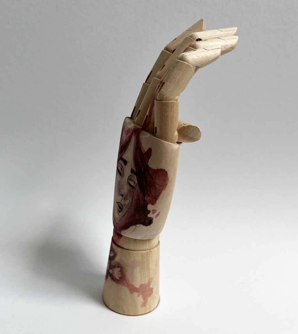 Black Raspberry Handbemalte Holzhand Rosewood Dream